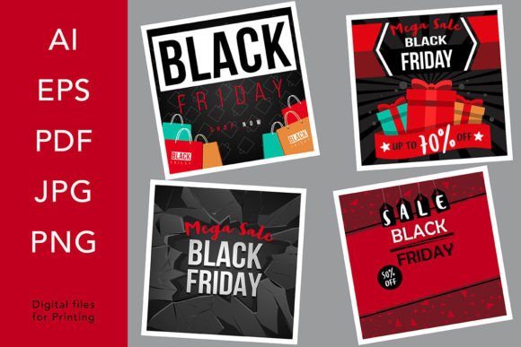 Black Friday Square Banners for Maximum Visual Impact