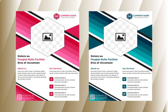 Diagonal Hexagon Vertical Flyer Pink: A Modern Design Solution