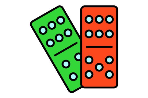 Domino Filled Line Icon: A Design Asset for Every Project