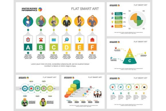 Elevate Your Slides with a Colorful Smart Art Charts Set