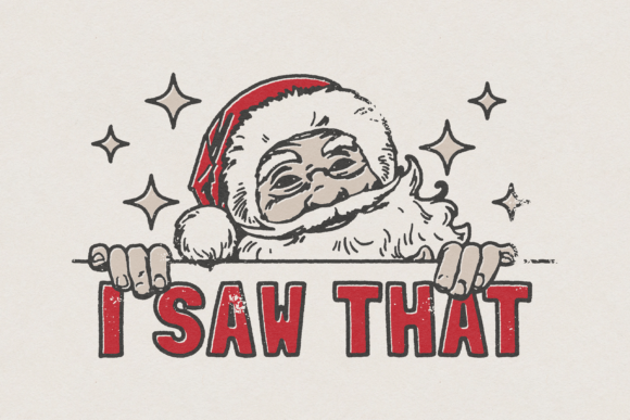I Saw That – Funny Vintage Retro Santa