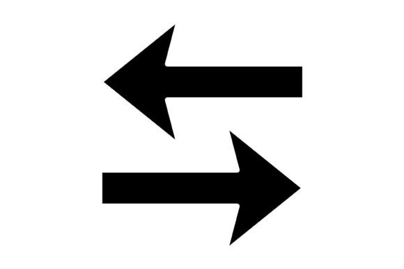 Left Right Arrow Glyph Icon: A Versatile Design Asset