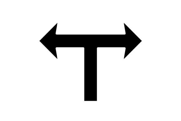 Mastering Navigation: The T Junction Arrow Glyph Icon
