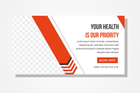 Orange Health Horizontal Banner: A Modern Design Asset