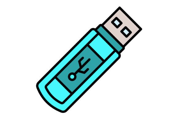 Pen Drive Filled Line Icon: Your Versatile Digital Asset