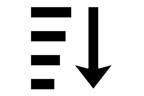 Sort Descending Arrow Glyph Icon: Your Digital Organization Tool