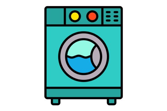 Washing Machine Filled Line Icon: A Complete Visual Asset Guide